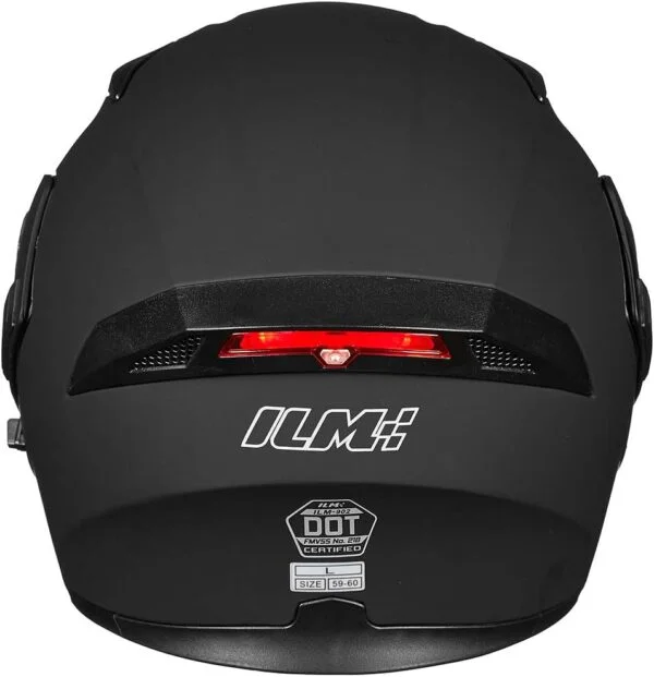 ILM Motorcycle Dual Visor Flip up Modular Full Face Helmet DOT 6 - Image 6