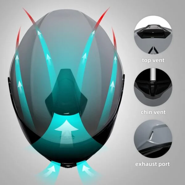 TRIANGLE Motorcycle Helmets DOT Approved  Automotive - Image 4