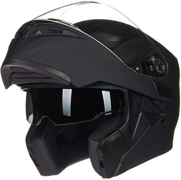 ILM Motorcycle Dual Visor Flip up Modular Full Face Helmet DOT 6 - Image 3