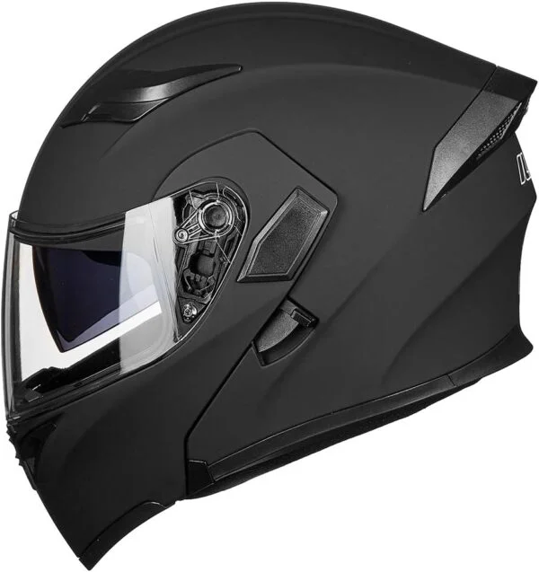 ILM Motorcycle Dual Visor Flip up Modular Full Face Helmet DOT 6 - Image 5