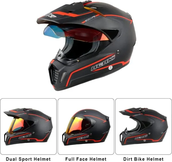 NENKI Dirt Bike Helmets Men Women ATV Helmet Adult MX UTV - Image 3