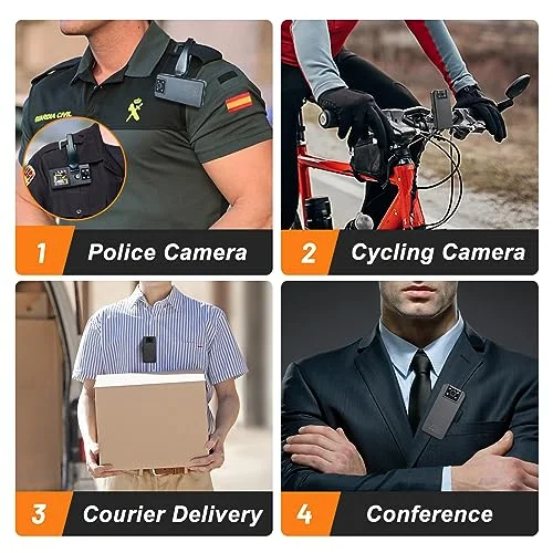 64GB Body Camera, 1296P Body Cam (3000mAh) with IR Night - Image 7