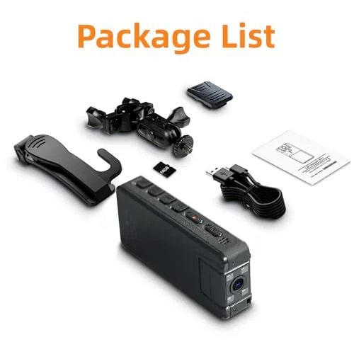 64GB Body Camera, 1296P Body Cam (3000mAh) with IR Night - Image 8