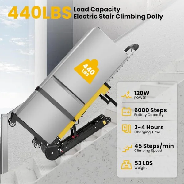 Electric Stair Climbing Hand Trucks Moving Heavy Objects Up and Down Stairs Effortless, - Image 3