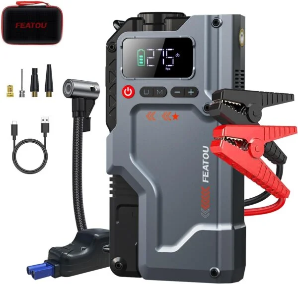 2024 Upgrade Featou Jump Starter with Air Compressor, 5 in 1