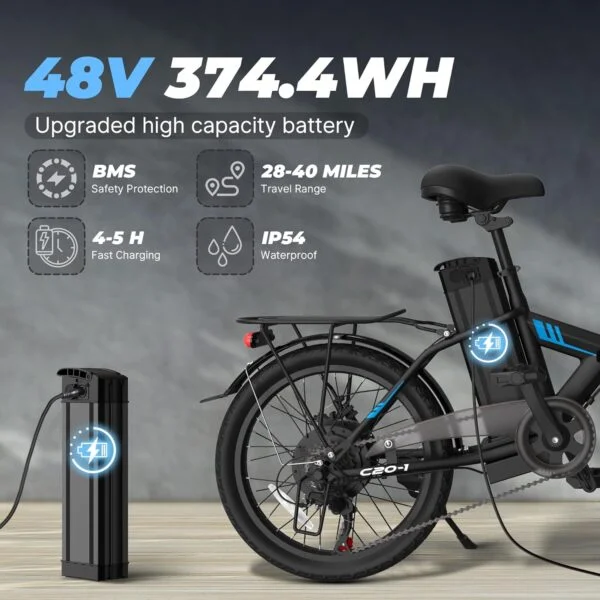 Electric Bike - Peak 750W Folding Ebike for Adults Up to 40 Miles - Image 3