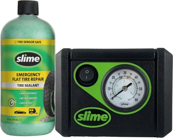 Slime 50107 Flat Tire Puncture Repair, Smart Spair, Emergency Kit for Car Tires,