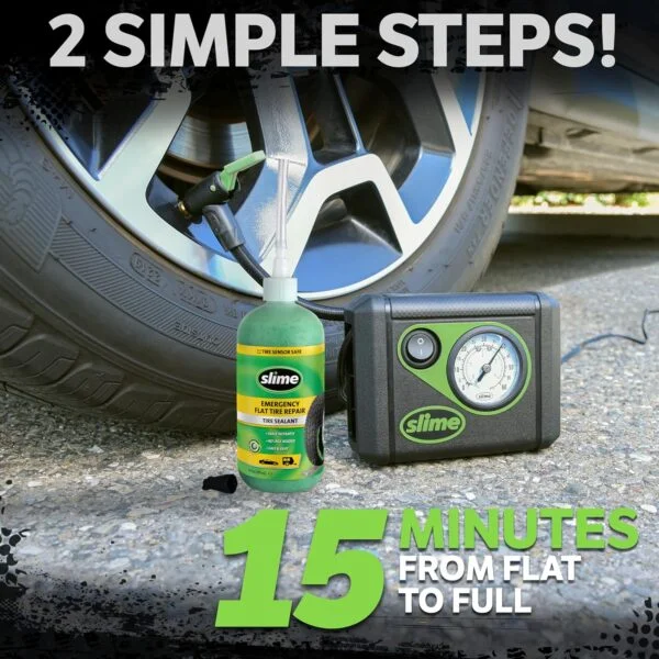 Slime 50107 Flat Tire Puncture Repair, Smart Spair, Emergency Kit for Car Tires, - Image 4
