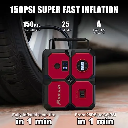 Portable Car Jump Starter with Air Compressor - Image 4