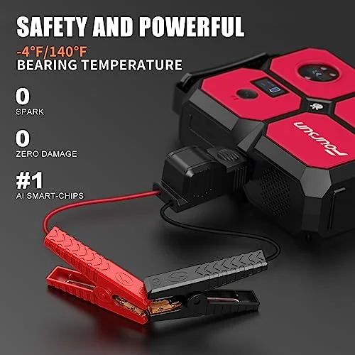 Portable Car Jump Starter with Air Compressor - Image 6