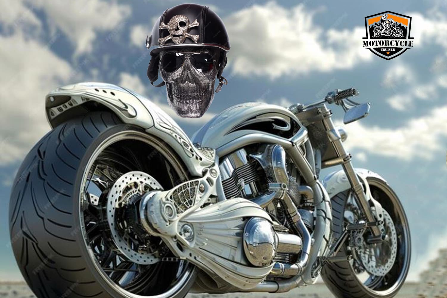 skull motorcycle helmet