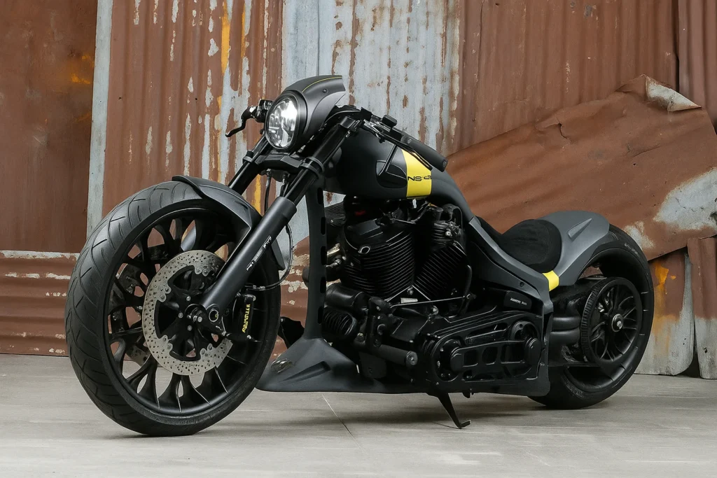 Custom Black Steel Chopper
